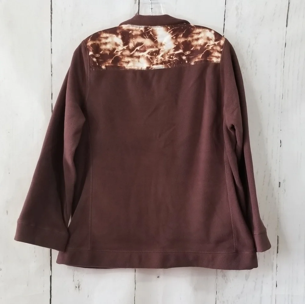 NWOT Fleece Sweater Jacket - Picture 2 of 8